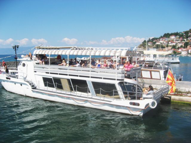 Boat from Ohrid to St Naum