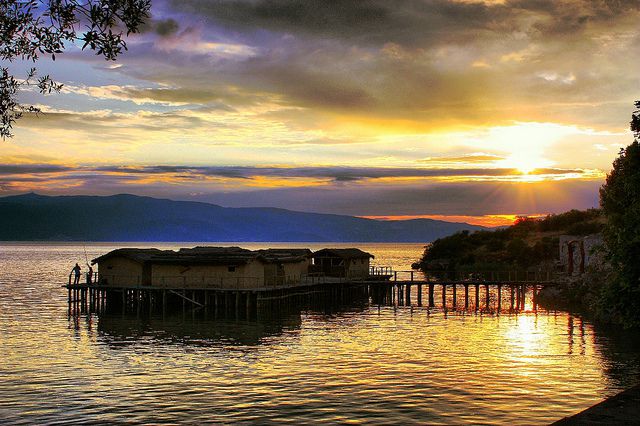 sunset at the Museum on Water